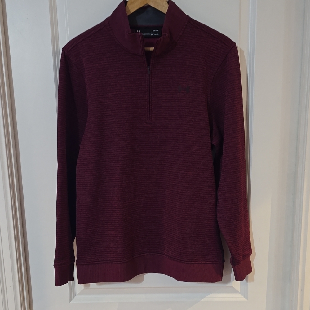Under Armour Men's Maroon Zip-Up Sweater